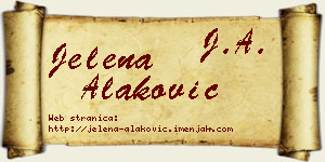 Jelena Alaković vizit kartica